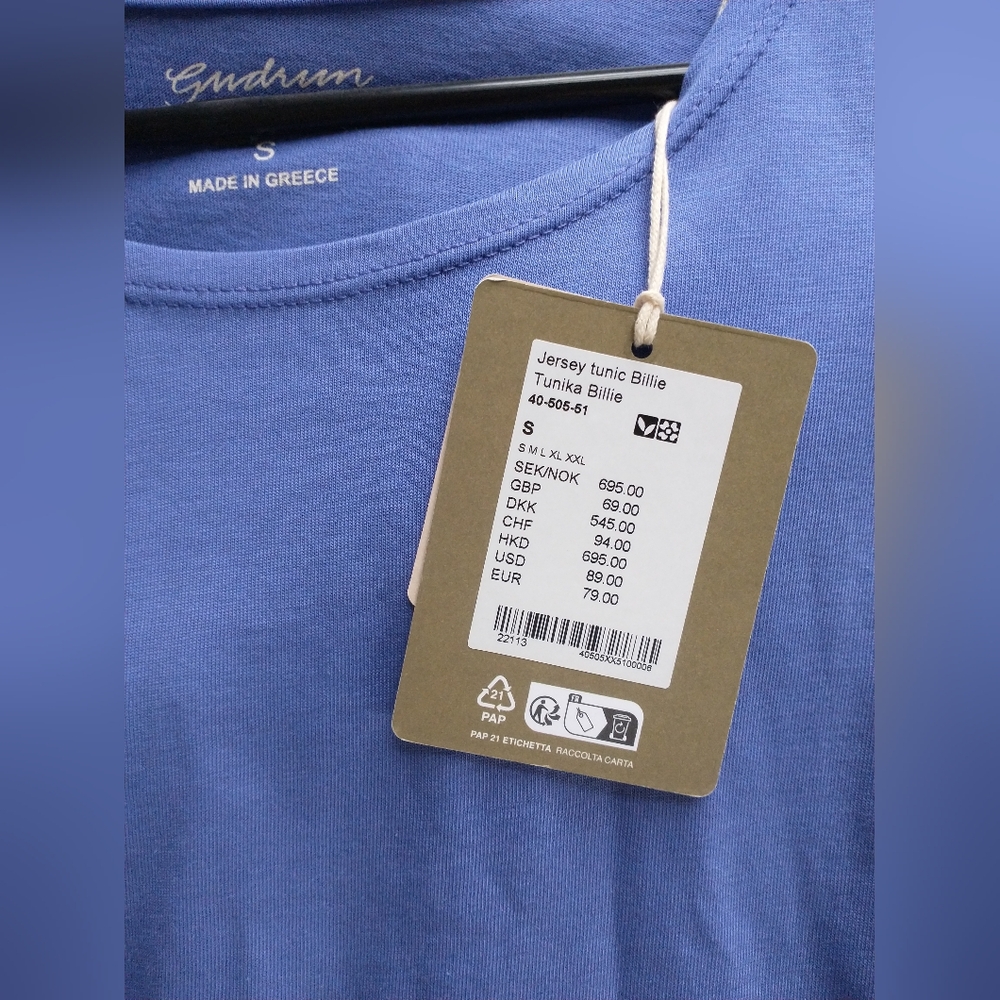 Gudrun Sjoden Billie Tunic Periwinkle - Picture 5 of 7